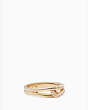 Kate Spade,get connected pave loop ring,Clear/Gold