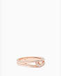 Kate Spade,get connected pave loop ring,Clear/Rose Gold