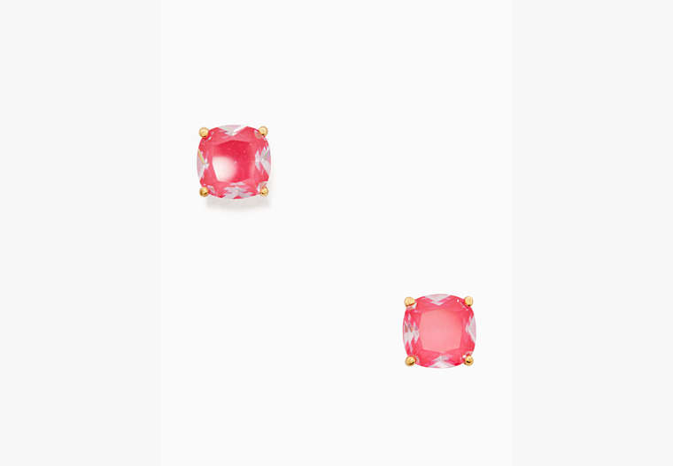 Kate Spade,kate spade earrings enamel mini small square studs,Pink