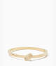 Kate Spade,all tied up pave knot bangle,Clear/Gold