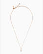 Kate Spade,bright ideas triangle mini pendant,Clear/Rose Gold