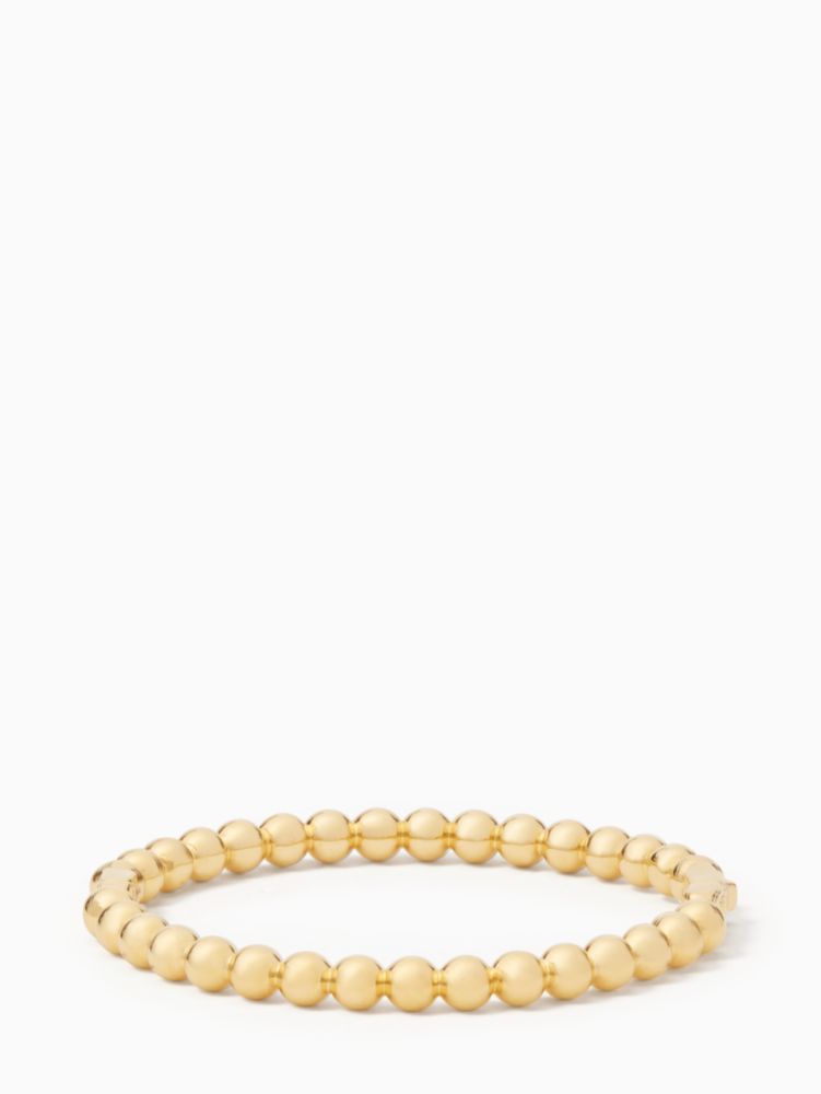 Kate Spade,golden girl ball hinged bangle,Gold