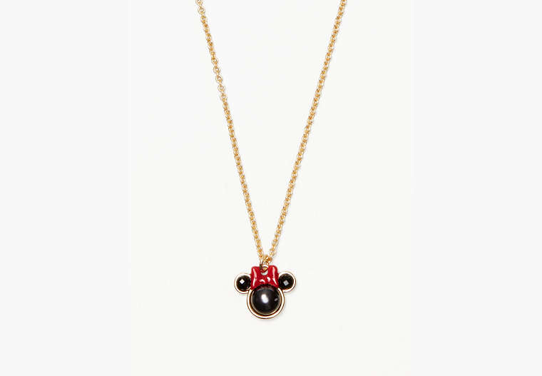 Kate Spade,minnie mouse mini pendant,necklaces,Black Multi