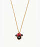 Kate Spade,minnie mouse mini pendant,necklaces,Black Multi