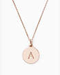 Kate Spade,initial pendant,necklaces,Rose Gold