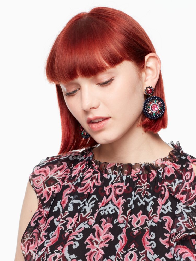 Kate Spade,Luminous Leather Statement Earrings,