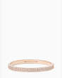 Kate Spade,heavy metals pave row bangle,Clear/Rose Gold