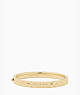 Kate Spade,HEAVY METALS quilted bangle,Clear/Gold