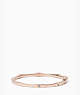 Kate Spade,heavy metals wave bangle,Clear/Rose Gold