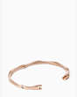 Kate Spade,heavy metals wave bangle,Clear/Rose Gold