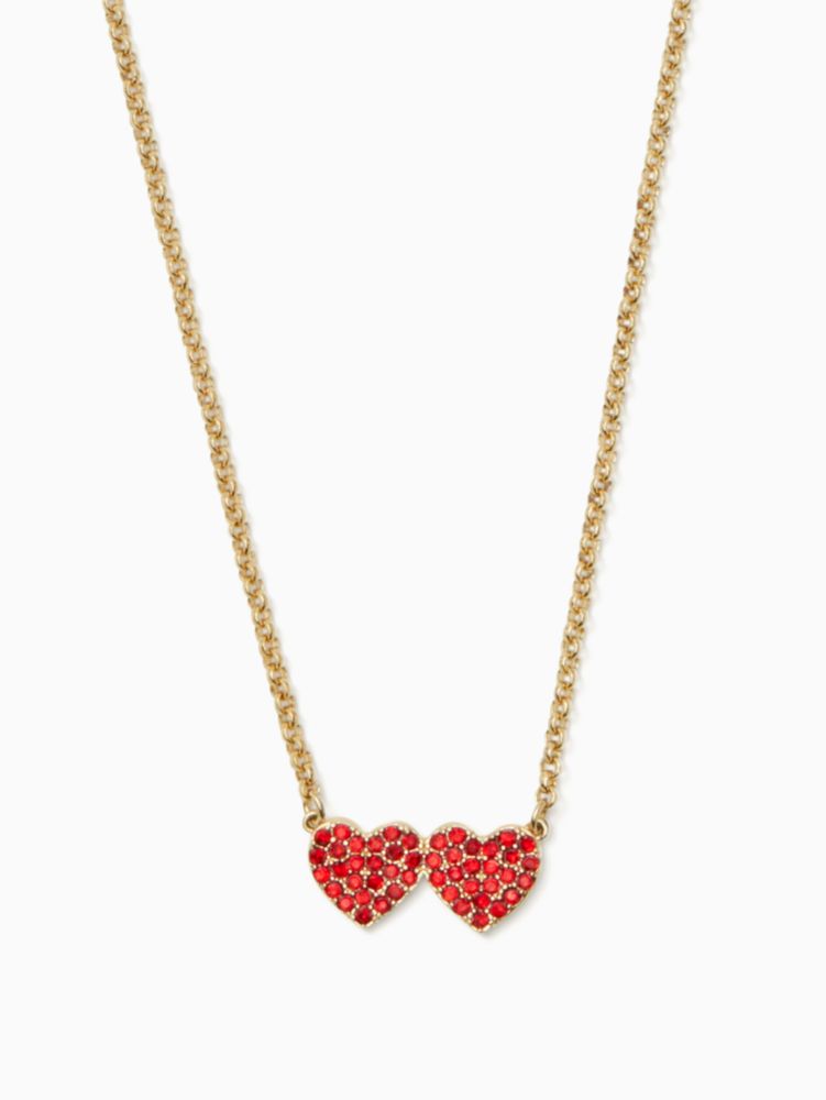 Yours Truly Pave Heart Mini Pendant Necklace