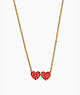 Kate Spade,yours truly pave heart mini pendant,necklaces,Deep Nova