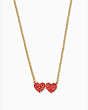 Kate Spade,yours truly pave heart mini pendant,necklaces,