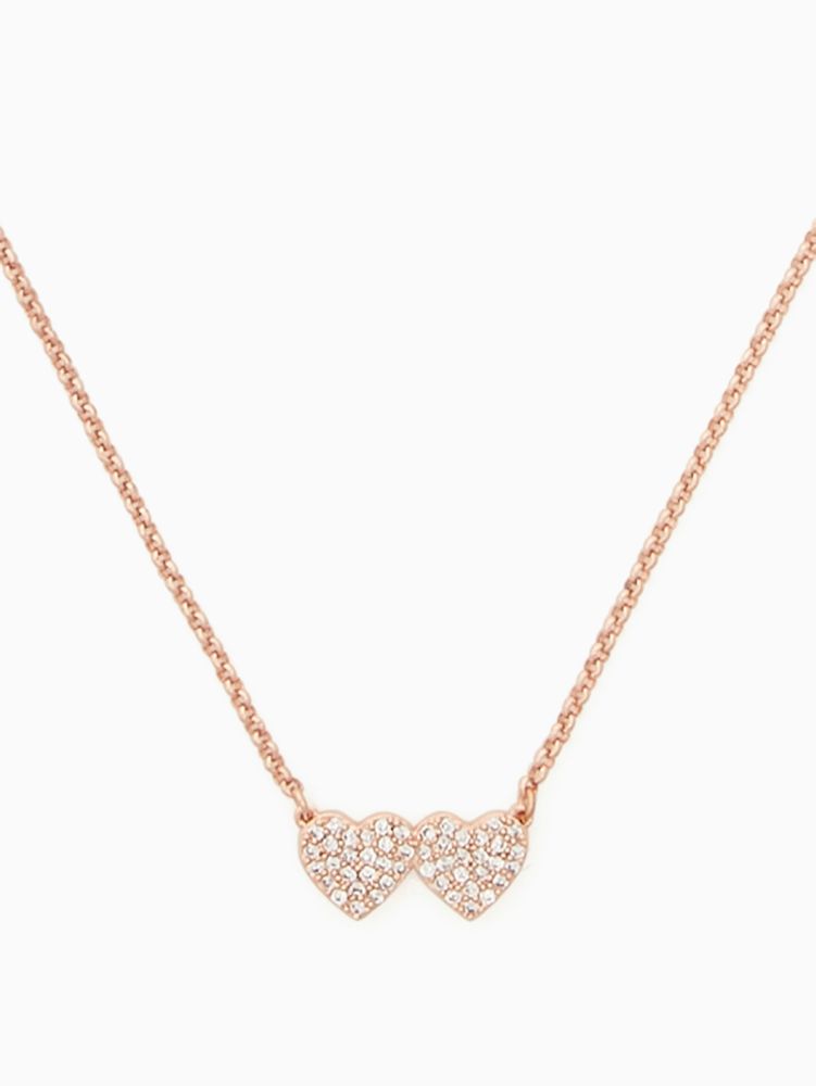 Yours Truly Pave Heart Mini Pendant Necklace