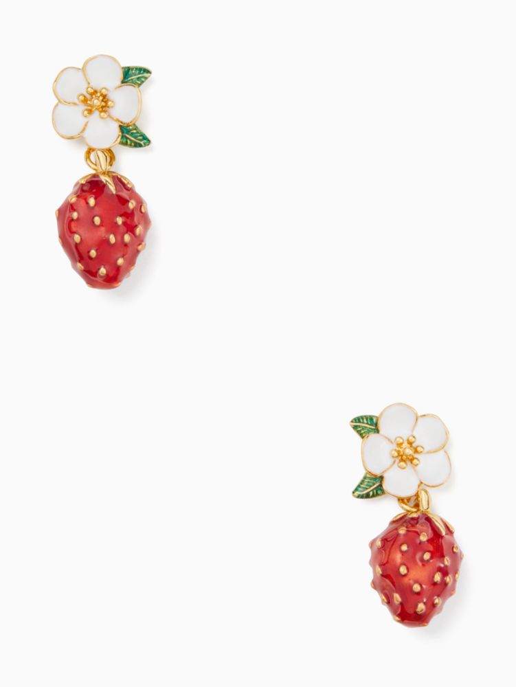 Picnic Perfect Strawberry Drop Earrings