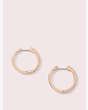 Kate Spade,save the date pave huggies,Clear/Rose Gold