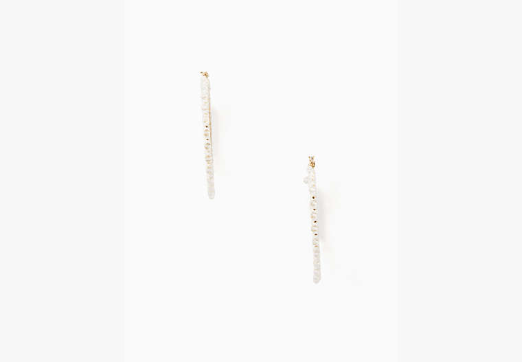 Kate Spade,wrap it up hoops,White
