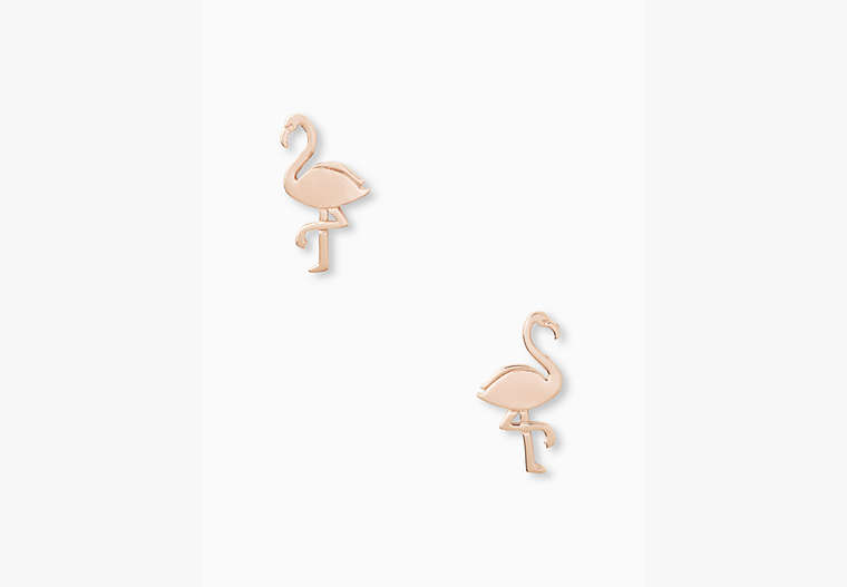 Kate Spade,by the pool flamingo studs,Rose Gold
