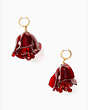 Kate Spade,slice of stone drop earrings,Cranberry Cocktail
