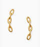 Kate Spade,chain reaction link ear pins,Gold