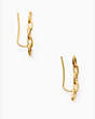 Kate Spade,chain reaction link ear pins,Gold