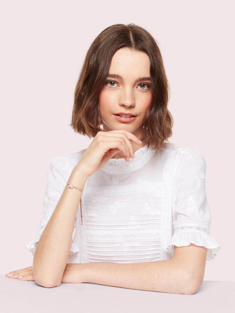 Yours Truly Pave Heart Slider Bracelet, DAY BREAK, Product