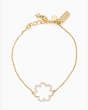 Kate Spade,scrunched scallops pave bracelet,Clear/Gold