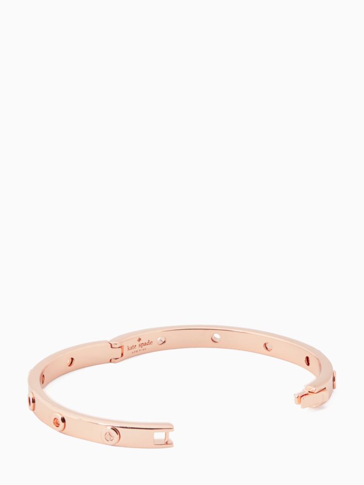 Kate Spade,heavy metals grommet bangle,Rose Gold