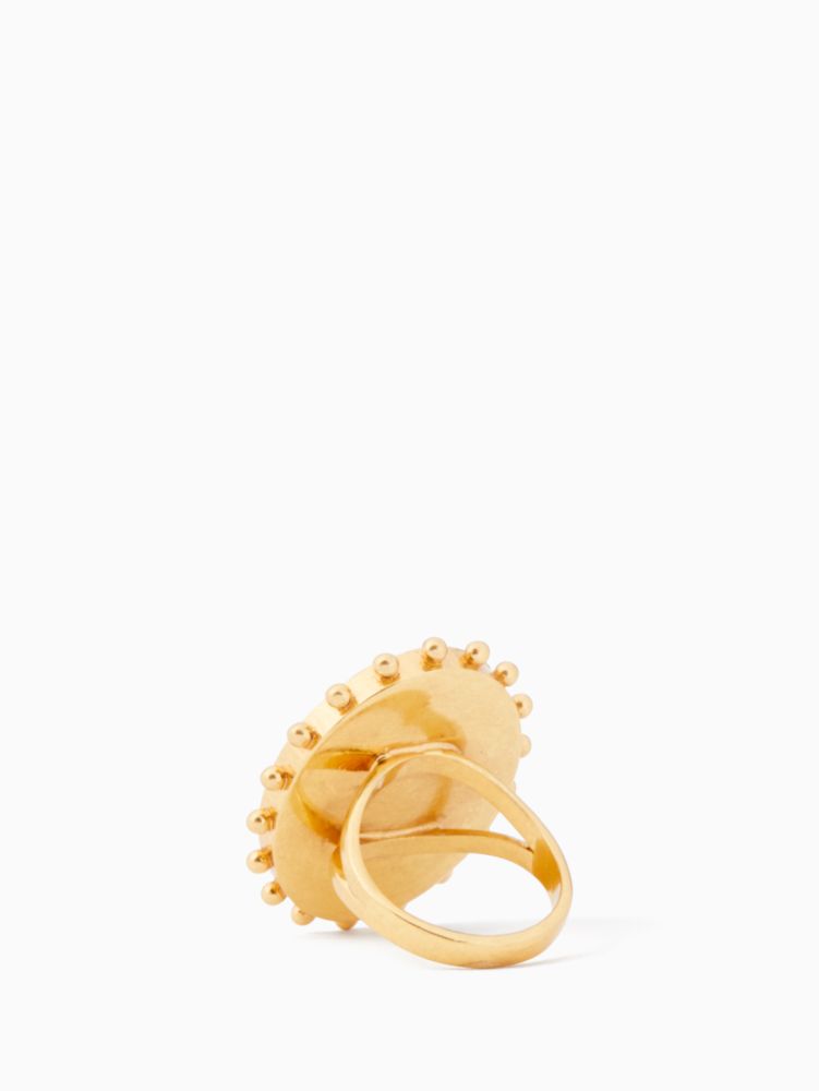 Kate Spade,BIRD CAMEO RING,Black Multi