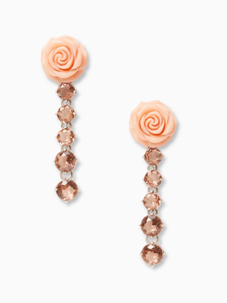 Kate Spade,artisanal rose linear earrings,