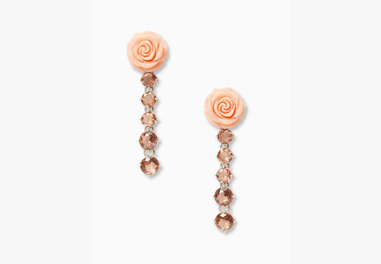 Kate Spade,artisanal rose linear earrings,