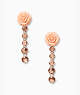 Kate Spade,artisanal rose linear earrings,Blush Multi