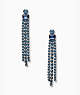 Kate Spade,glitzville fringe earrings,Blue