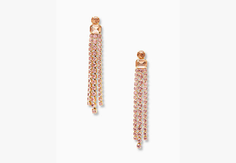 Kate Spade,glitzville fringe earrings,Light Pink