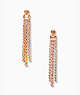 Kate Spade,glitzville fringe earrings,Light Pink