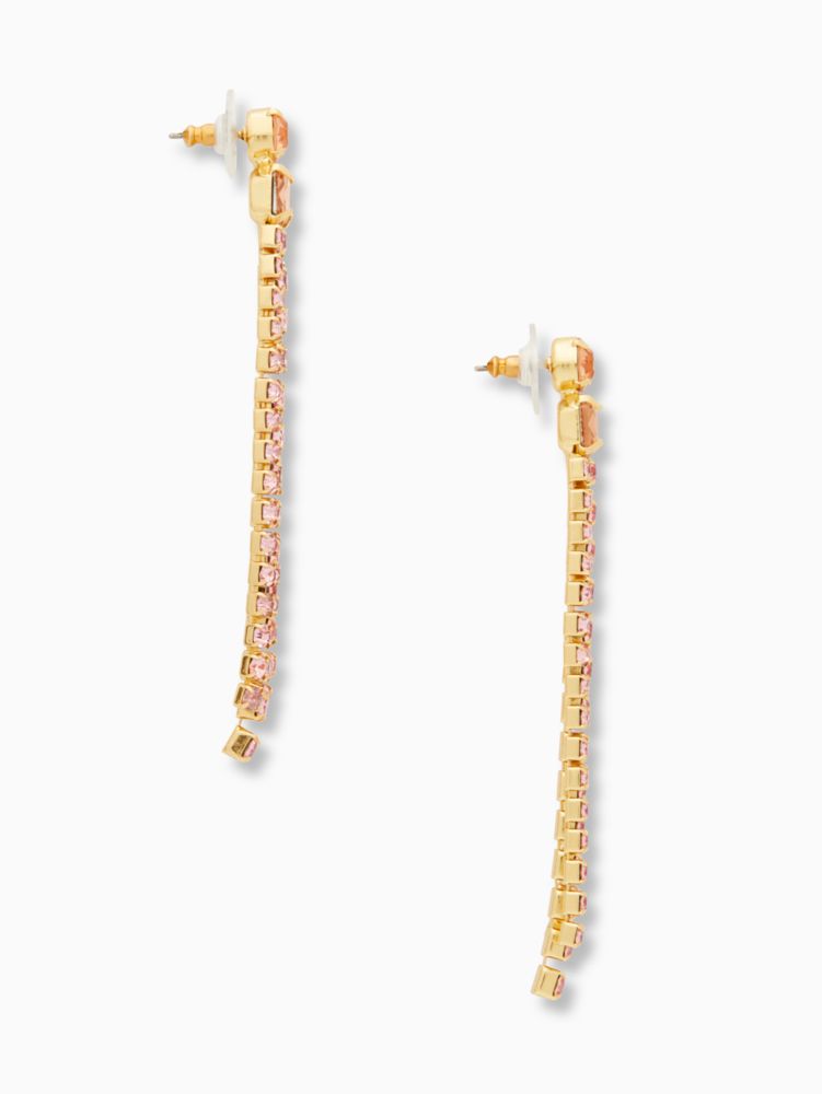 Kate Spade,glitzville fringe earrings,Light Pink