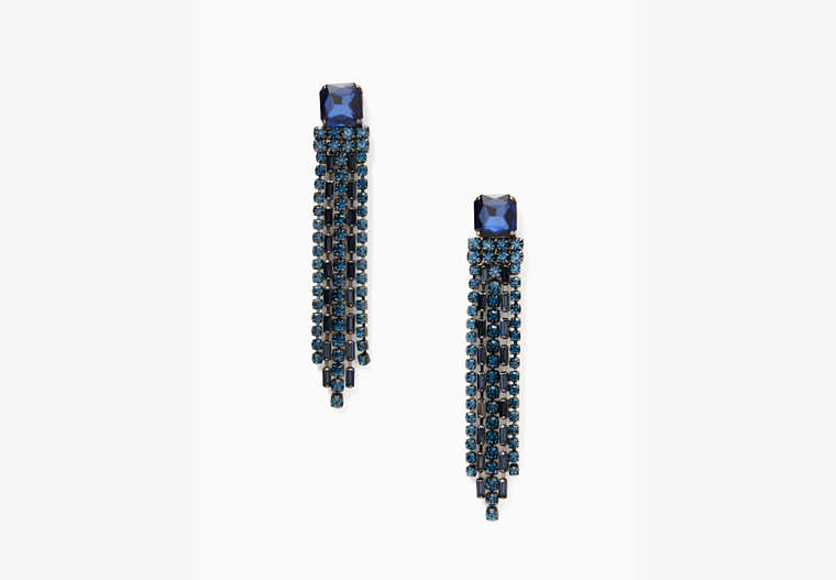Kate Spade,glitzville chain fringe earrings,Blue