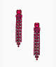 Kate Spade,glitzville chain fringe earrings,Pink/Wht