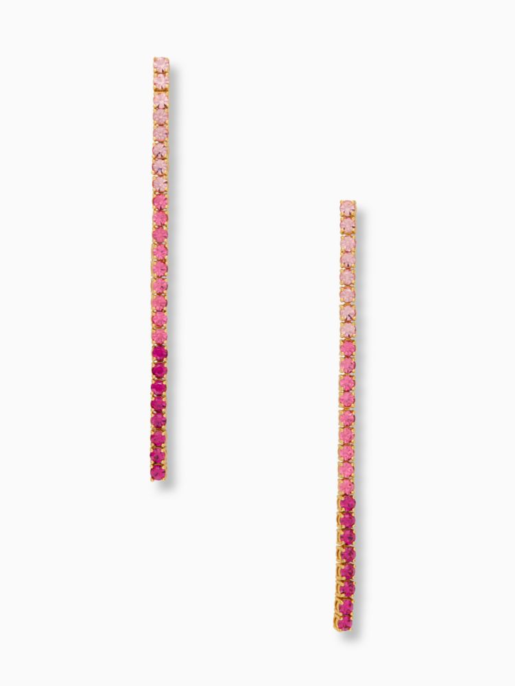 Kate Spade,glitzville linear earrings,Pink Multi