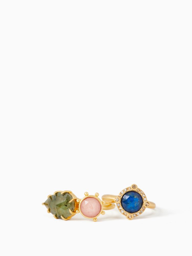 Kate Spade,PERFECTLY IMPERFECT stone ring set,Multi