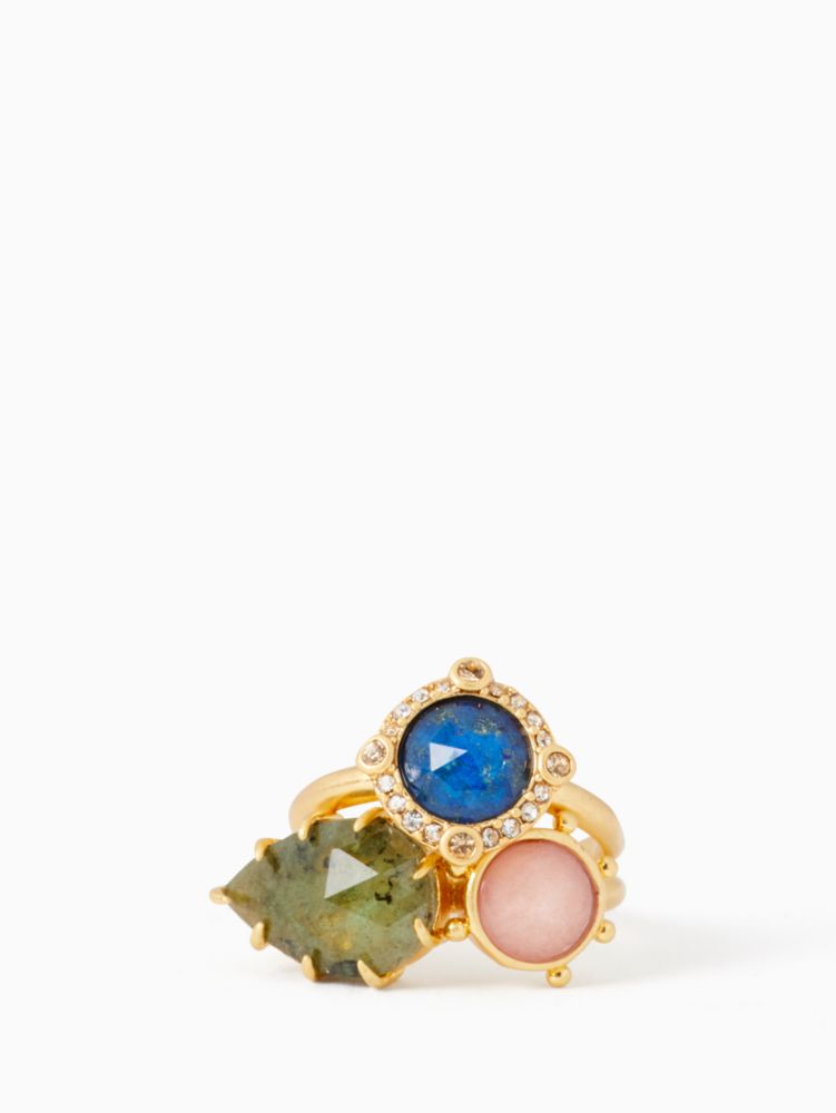 Kate Spade,PERFECTLY IMPERFECT stone ring set,Multi