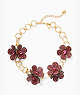 Kate Spade,BLOOMING BLING leather statement necklace,Geranium/Multi