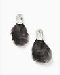 Kate Spade,in full feather studs,Black Multi