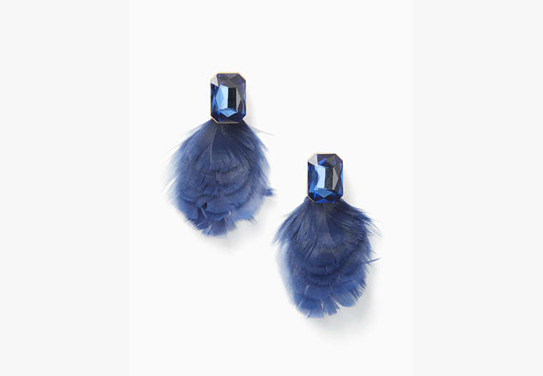 Kate Spade,in full feather studs,Navy Multi