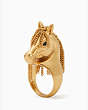 Kate Spade,WILD ONES horse ring,Gold