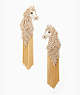 Kate Spade,HORSE STATEMENT EARR,Clear/Gold
