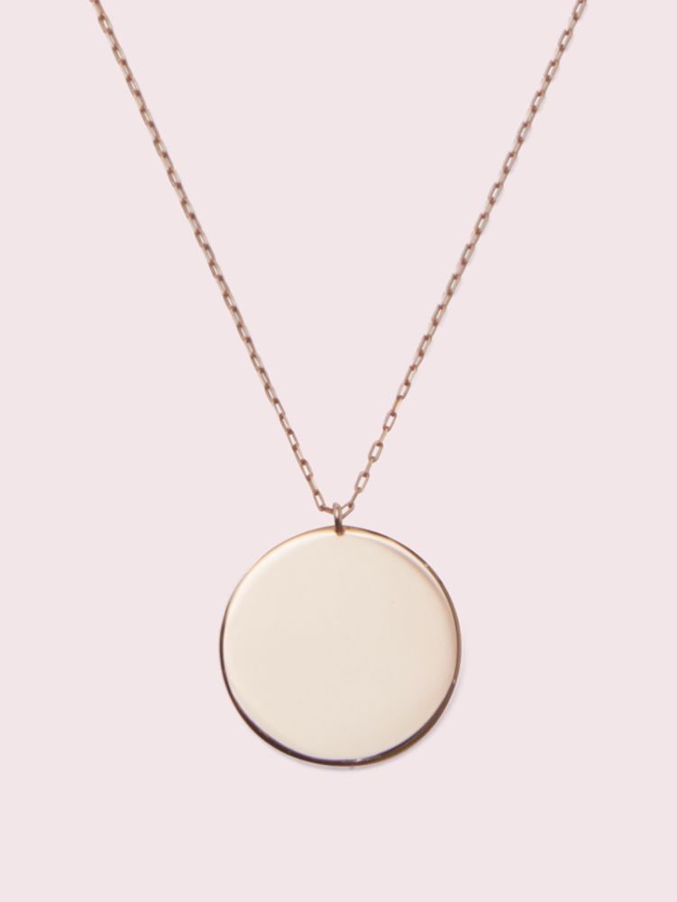 Kate Spade,demi fine round pendant,necklaces,Rose Gold