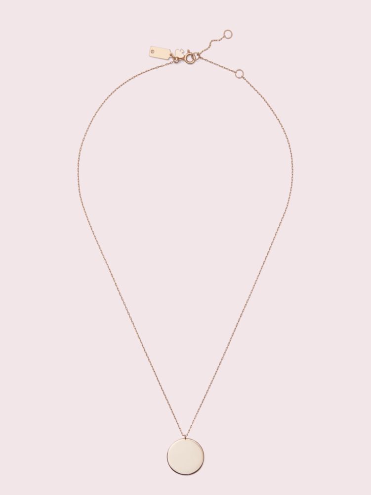 Kate Spade,demi fine round pendant,necklaces,Rose Gold