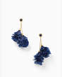 Kate Spade,in full feather tassel statement earrings,Navy Multi