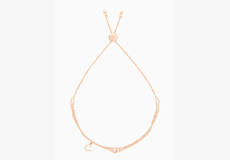 Kate Spade,one in a million c bracelet,Clear/Rose Gold